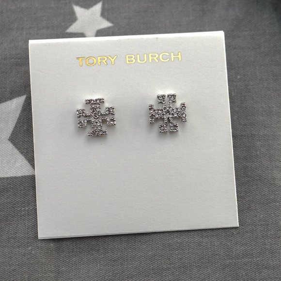SALE: Tory Burch Kira Pavé Stud Earrings (Brand New With Dust Bag) - Picture 3 of 3